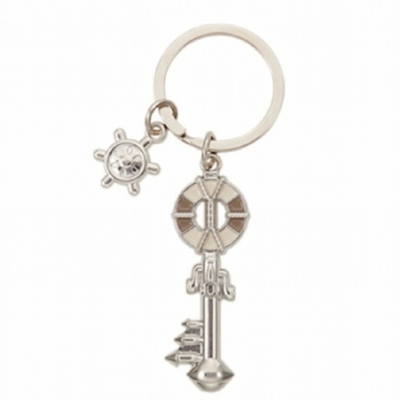 Kingdom Hearts Monochrome Metal Keyblade Keychain - Picture 1 of 7